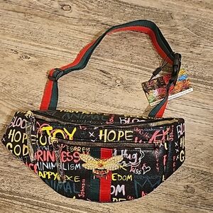 Alba Multicolor Graffiti Print Belt Bag